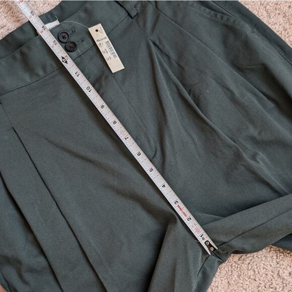 Madewell Wide Leg Pants in Dark Green - Picture 7 of 8